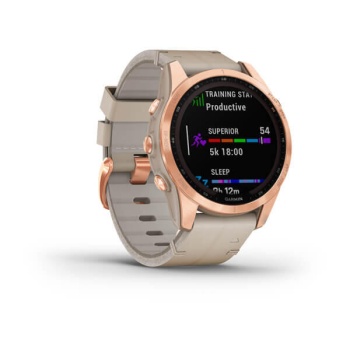 CEAS GARMIN FENIX 7S SAPPHIRE SOLAR ROSE GOLD TI / PIELE 42MM - Img 2