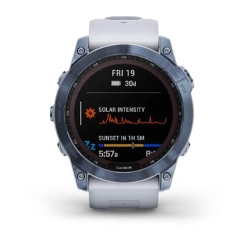 CEAS GARMIN FENIX 7X SAPPHIRE SOLAR MINERAL BLUE TI / WHITESTONE 51MM - Img 2