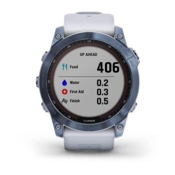 CEAS GARMIN FENIX 7X SAPPHIRE SOLAR MINERAL BLUE TI / WHITESTONE 51MM - Img 8