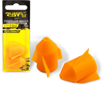 ELICE BLACK CAT PROPELLER RATTLES L: 2.4CM FLUO ORANGE 2PCS