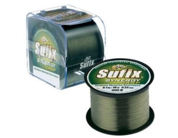 FIR MONOFILAMENT SUFIX SYNERGY CARP 1000M 0.33MM / 8.1KG / TRANS GREEN