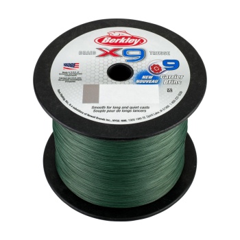 FIR TEXTIL BERKLEY X9 0.25MM 2000M 27.0K LOW-VIS GREEN