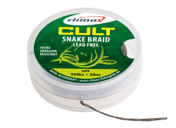 FIR TEXTIL CLIMAX CULT CRAP SNAKEBRAID LEADER 10M 40LB DARK SILT