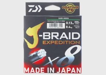 FIR TEXTIL DAIWA J-BRAID EXPEDITION X8E 0.10MM/6,90KG/150M VERDE