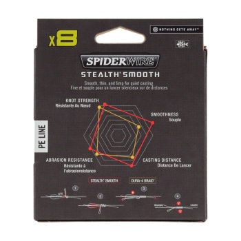 FIR TEXTIL SPIDERWIRE STEALTH X8 0.15MM 300M 16.5KG CODE RED - Img 4