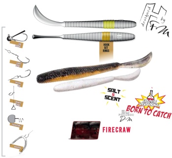 GRUB HERAKLES LEFTAIL WORM 4.8 12cm Fire Craw