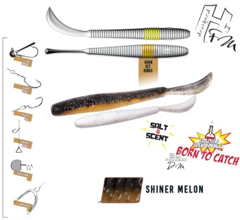 GRUB HERAKLES LEFTAIL WORM 4.8 12cm Shiner Melon