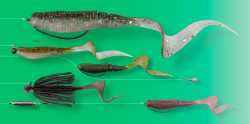 GRUB JACKALL RHYTHM 2.4INCH COLA BLUEGILL 4BUC / PL