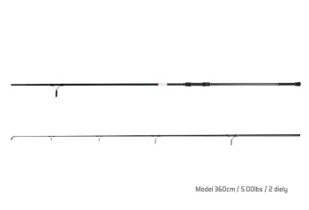 LANSETA CRAP DELPHIN BOMBER / 3 TRONSOANE 390CM/5.00LBS - Img 2
