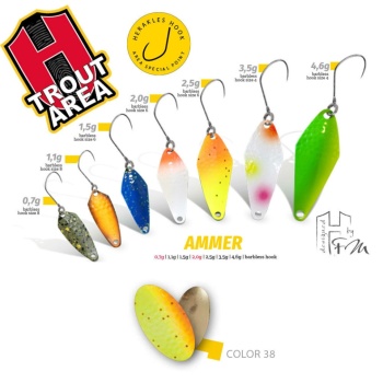 LINGURITA OSCILANTA HERAKLES AMMER 2.5gr Culoare 38 Chartreuse Orange/Gold