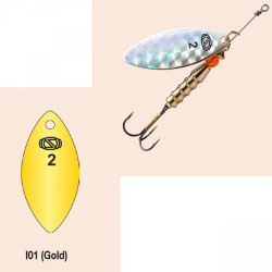 LINGURITA ROTATIVA 2 8GR SWIMY INLINE SPINNER WILLOW I01 GOLD