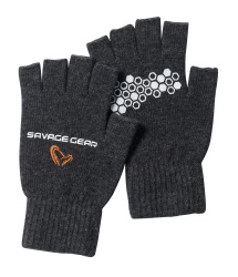 MANUSI SAVAGE GEAR CU DEGETE TAIATE DARK GREY MELANGE MAR.XL