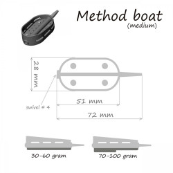 MOMITOR METHOD FEEDER ORANGE BOAT DF6100 100GR