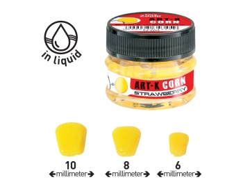 PORUMB CARP ZOOM ARTIFICIAL ART-X CORN 30ML 3X8BUC 6-8-10MM STRAWBERRY