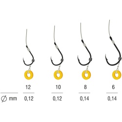 RIG METHOD FEEDER PE INEL SILICON KAMATSU CHINU FIR TEXTIL 5BUC 10CM, NR.8, 0.14MM