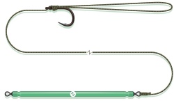 RIG SOMN MADCAT BUNGEE PELLET RIG NO.3/0 0.95MM 70CM A-STATIC SUSPENDING