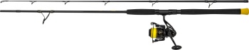 SET LANSETA BLACK CAT HARD CORE SPIN 2.40M 20-200G 2TR + MULINETA BLACK PASSION FD 50
