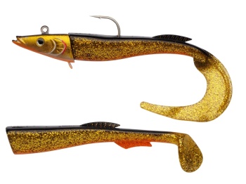 SHAD BERKLEY POWER SANDEEL 15CM - 40GR GOLD MOTOROIL