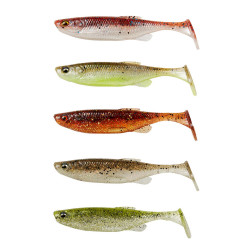 SHAD SAVAGE GEAR FAT MINNOW T-TAIL 9CM 7G CLEARWATER MIX 5BUC/PL