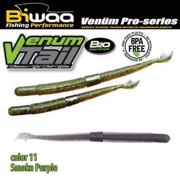 SHAD VENUM TAIL 4 10CM 11 SMOKE PURPLE 10BUC/PLIC