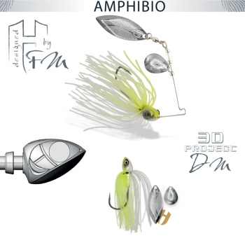 SPINNERBAIT HERAKLES AMPHIBIO TANDEM 1/4oz 7gr Chartreuse White