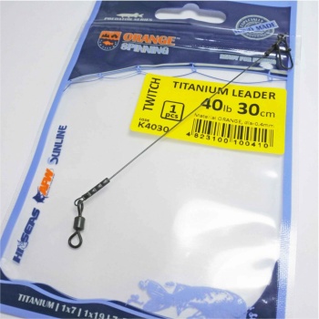 STRUNA ORANGE 9KG 18CM TITANIUM LEADER