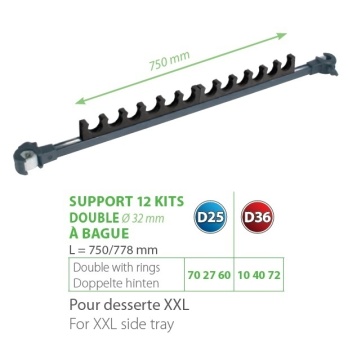 SUPORT LANSETE RIVE 12 POSTURI 75CM PENTRU SCAUN MODULAR D36 TAVA XXL - Img 2