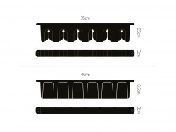 SUPORT PENTRU LANSETE DELPHIN WALLHOLD 35X6.5X3CM