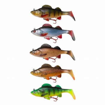 SWIMBAIT NATURAL PERCH PADDLE TAIL DAM EFFZETT 140MM 47G CHUB - Img 2