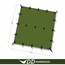 TENDA 3 X 3M OLIVE GREEN DD HAMMOCKS