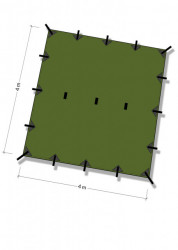 TENDA 4 X 4M PRELATA OLIVE GREEN DDHAMMOCKS