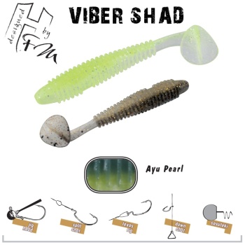 VIBER SHAD HERAKLES 3.8 9.7cm AYU PEARL