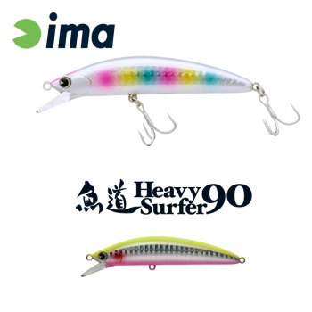 VOBLER IMA HEAVY SURFER 90HS 90MM 28GR 112 CHART BACK PINK GLOW