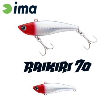 VOBLER IMA RAIKIRI VIBRATION 70 70MM 15GR 001 RED HEAD