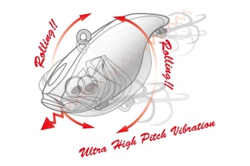 VOBLER MEGABASS VIBRATION-X DYNA RATTLE IN 51mm 10.5gr GG GILL - Img 3
