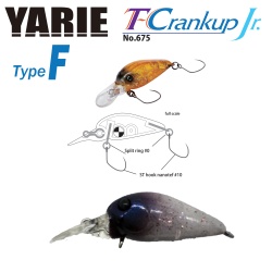 VOBLER YARIE JESPA 675 T-CRANKUP JR TYPE F 2.8MM 1.8GR CULOARE C31 VARIATION