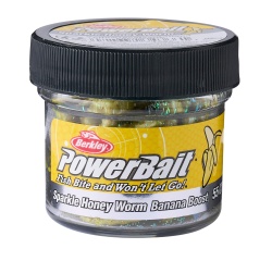 WORM BERKLEY POWERBAIT POWER HONEY WORM YELLOW / SCALES