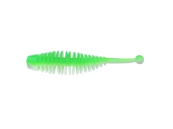WORM BERKLEY POWERBAIT POWER NAIAD 30MM SPRNG GRN / WHITE