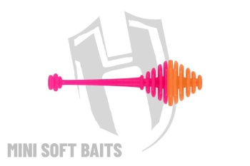 WORM HERAKLES RINGO TAIL 50mm CHEESE Orange Pink