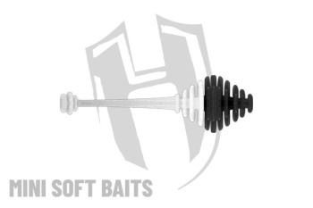 WORM HERAKLES RINGO TAIL 50mm CRAB Black White