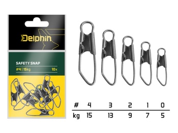 AGRAFĂ DELPHIN SAFETY SNAP / 10 BUC NR.2 / 9KG