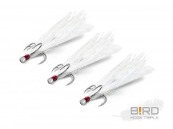 ANCORA DELPHIN BIRD HOOK TRIPLE / 3BUC PENE ALBE #8