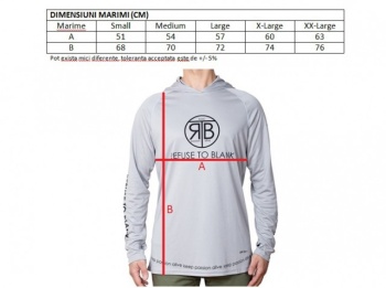 BLUZA UV HANORAC RTB UV LONG SLEEVE HOODIE UPF 50+ LIGHT GREY MARIMEA XXL - Img 2
