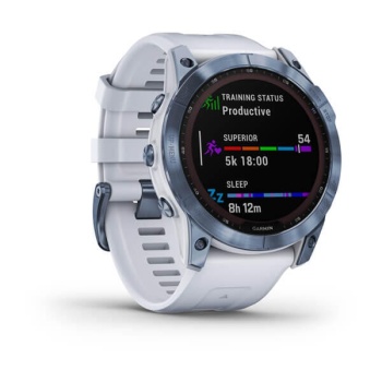CEAS GARMIN FENIX 7X SAPPHIRE SOLAR MINERAL BLUE TI / WHITESTONE 51MM - Img 3