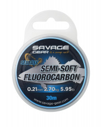 FIR FLUOROCARBON SAVAGE GEAR SEMI SOFT SEABASS 039MM/8,04KG/30M