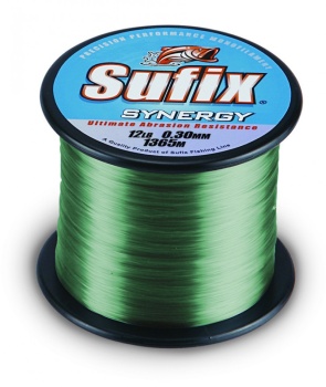FIR MONOFILAMENT SUFIX SYNERGY 0.45MM 1000M 13.7KG 30LB LOW VIS GREEN