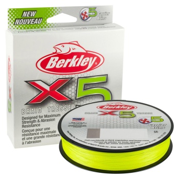 FIR TEXTIL BERKLEY X5 0.40MM 150M 45.6K GALBEN FLUO