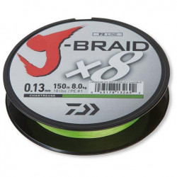 FIR TEXTIL DAIWA J-BRAID X8 CHARTREUSE 022MM/17,0KG/150M