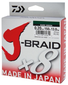 FIR TEXTIL DAIWA J-BRAID X8 VERDE 0.20MM/13KG/300M - Img 2