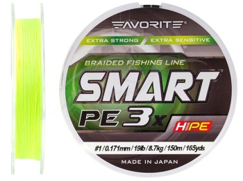 FIR TEXTIL FAVORITE SMART PE 3X FLUO YELLOW 150M